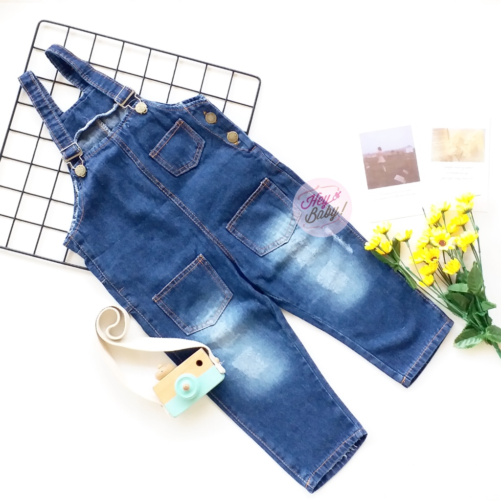 Overall Levis Anak Cewek Usia 1 2 3 4 Tahun Baju Jeans Denim Anak Perempuan Model Terbaru Bahan Berk