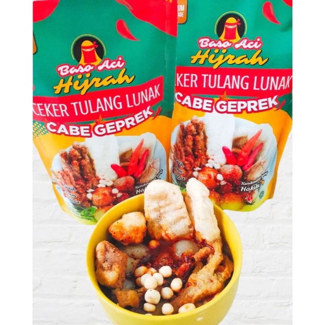 

Baso Aci Hijrah /Baso Aci Ceker Tulang Lunak Sambal Geprek Hijrah