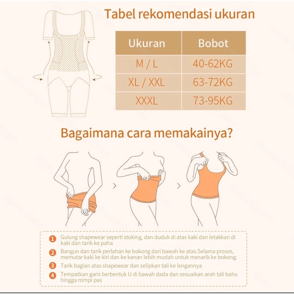 CAMISOLE BODY SHAPER DIAMOND KORSET BAJU ATASAN PELANGSING