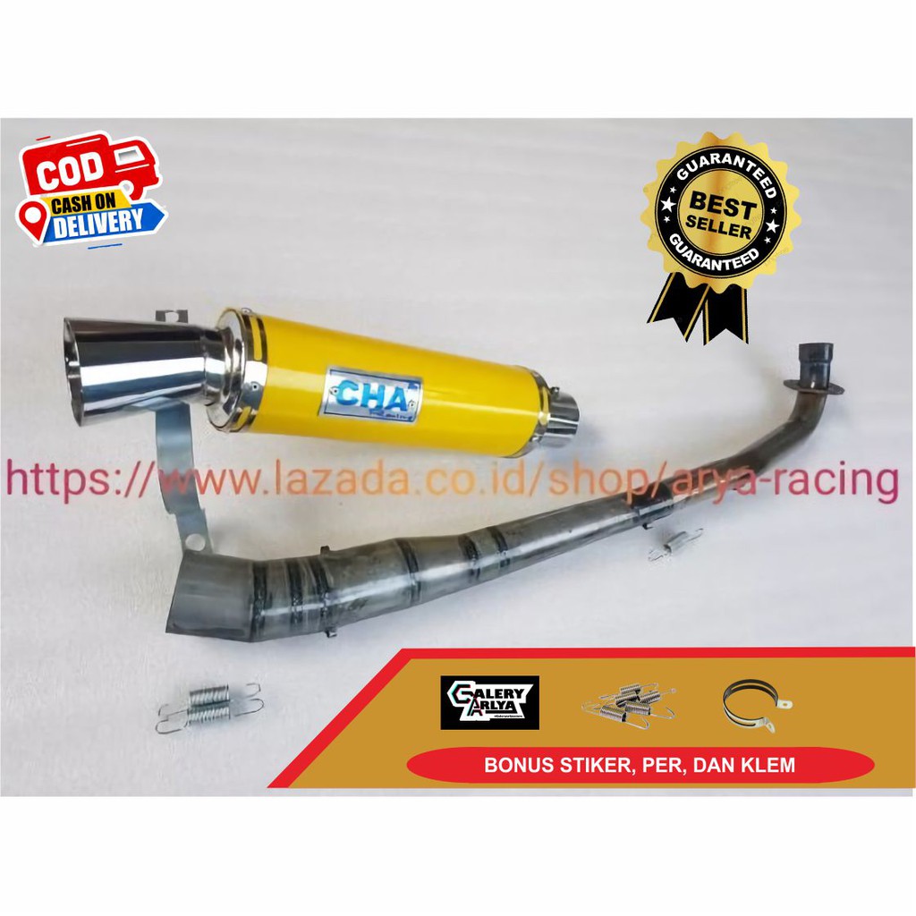 Knalpot cha shogun 110-shogun 125-smash yellow new original