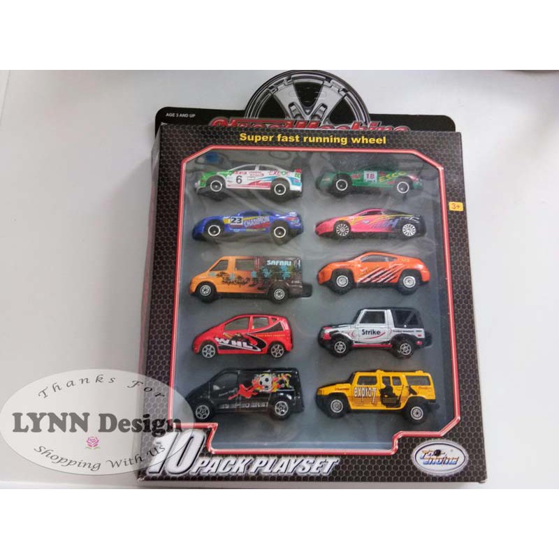 Die Cast Cars 3 Metal 10 Pcs Mobil