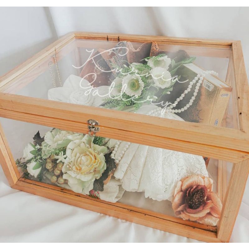 KOTAK BOX SESERAHAN HANTARAN NIKAH HAMPERS WOODEN AKRILIK