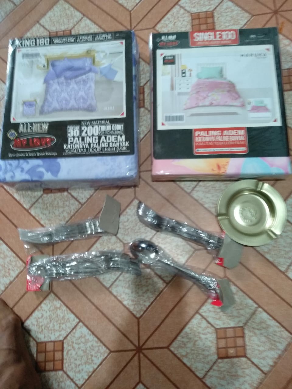 Sprei My Love 180x200cm 6kaki King Size Bed No 1 Terlaris Termurah Sprei Kain Katun Sprei Lembut