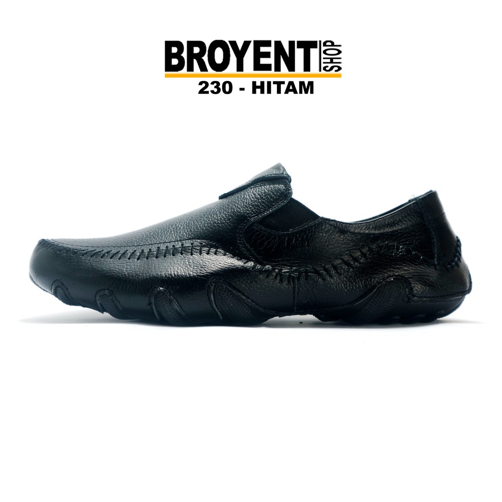Sepatu Slip-on Casual Pria Kulit Asli 230