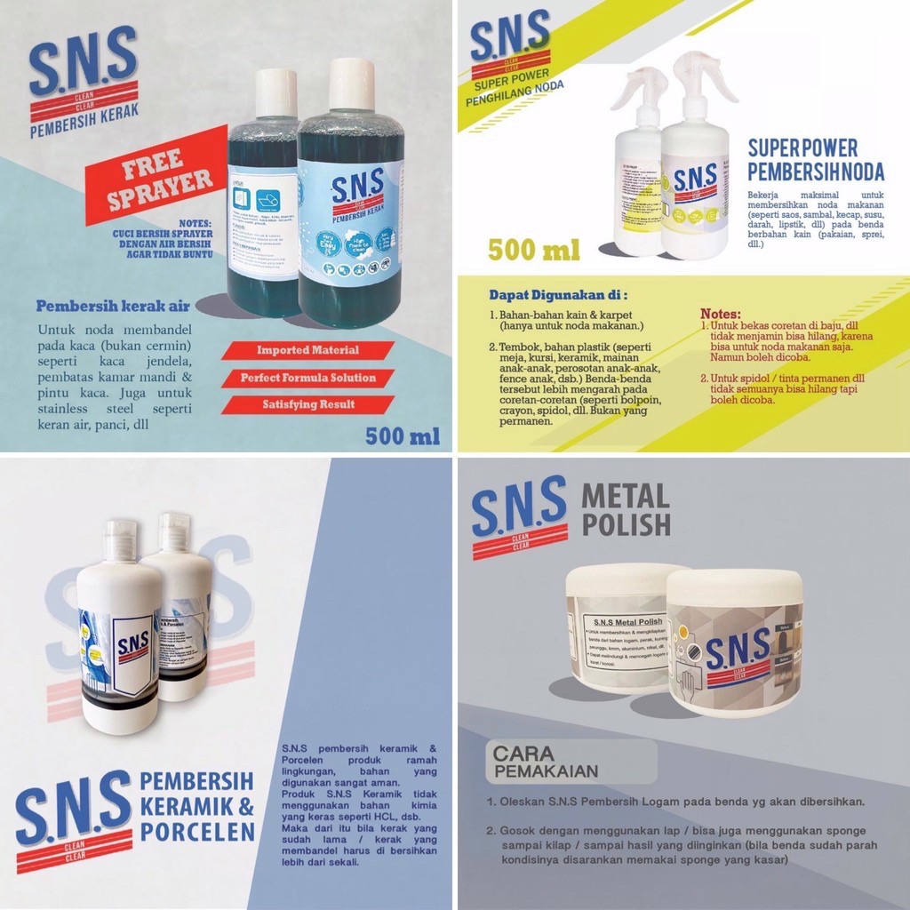 Sns Pembersih Kerak Air Pada Besi Stainless Steel Dan Kaca 500ml Free Tutup Spray Shopee Indonesia