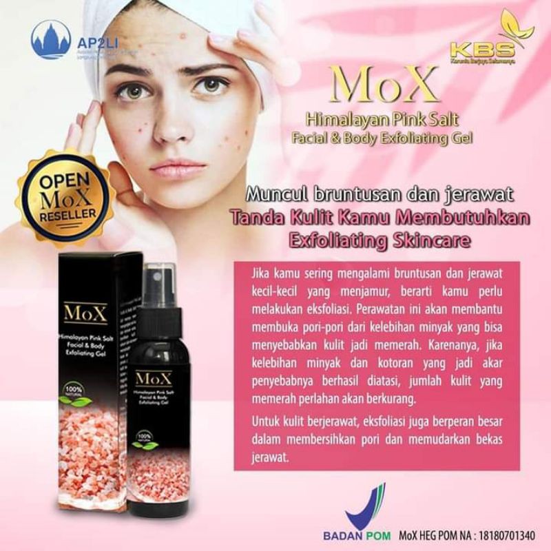 Mox Himalaya Pink Salt Facial &Body Exfoliating Gel