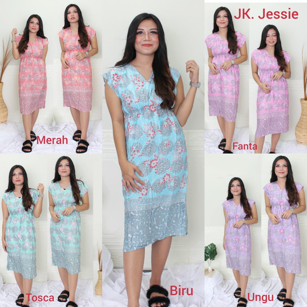 OKHISHOP JK3 Baju  Tidur  Dress  Daster Bali Viral Katun 