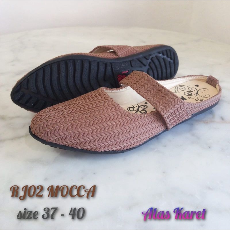 SEPATU FLAT SLOP RAJUT TRENDING | ALAS KARET TERLARIS