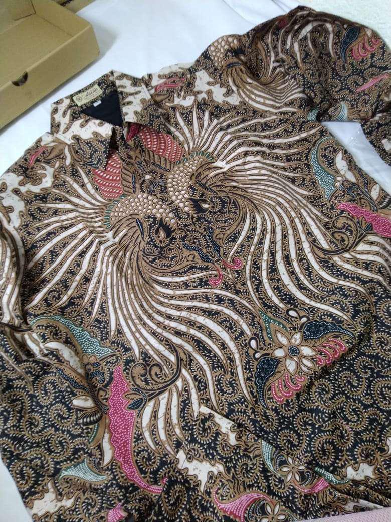 Batik Premium Aluna Slim Fit Lengan Panjang Exclusive Pria Premium Solo Alisan Prabu Modern Pwc 013