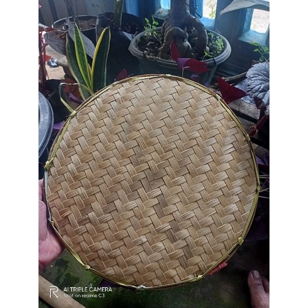 tampah bambu 50cm/Tempeh/tambir/nyiru/nampan bambu/tampah murah/piring lalapan/tampah mini/tampah ke