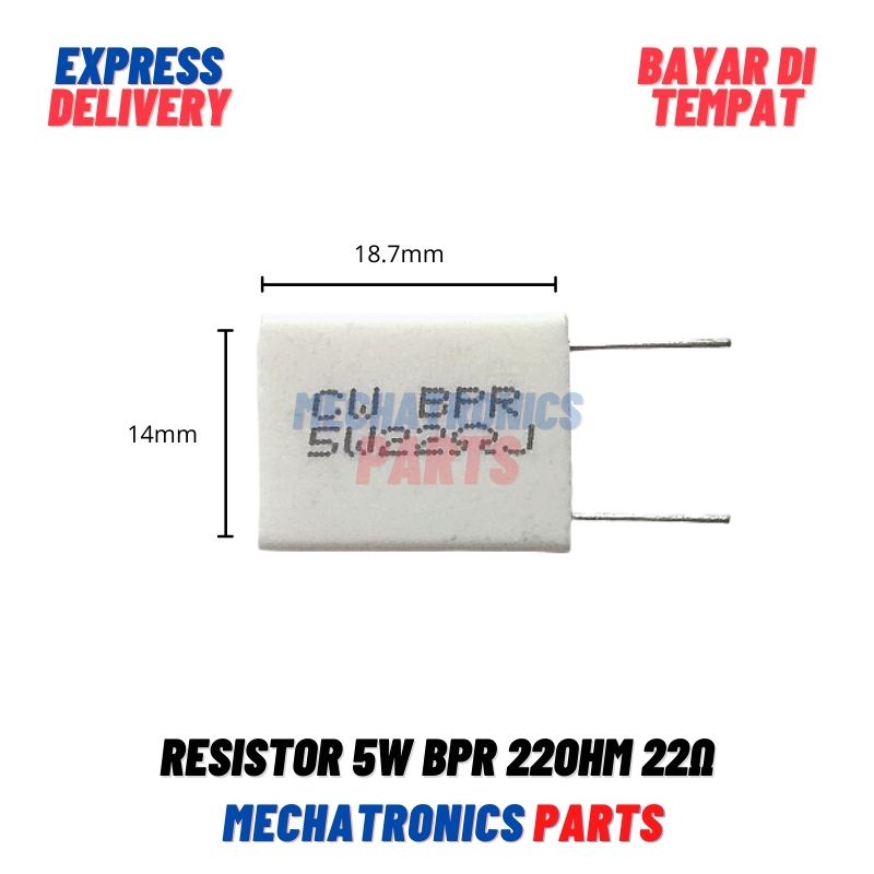 Resistor 5W BPR 22Ohm 22Ω