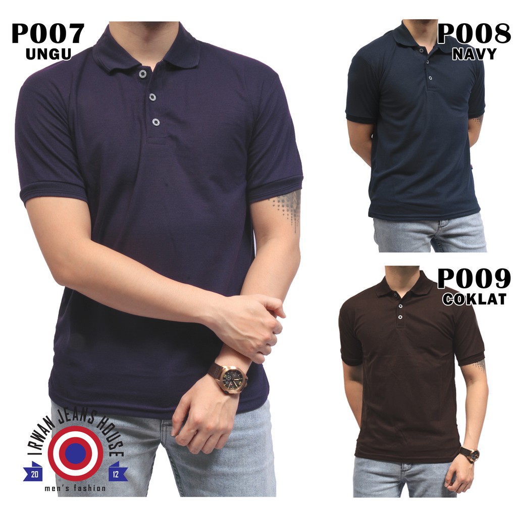  Polo  Shirt Unisex Kaos Polo  Polos  Baju  Kerah Kaos 