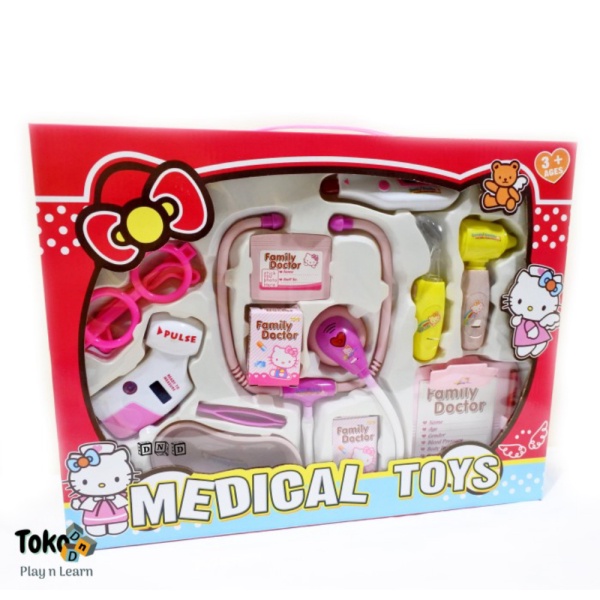 

Mainan Edukasi Anak Medical Toys Doctor Set Alat Medis Dokter HK Pink Diskon