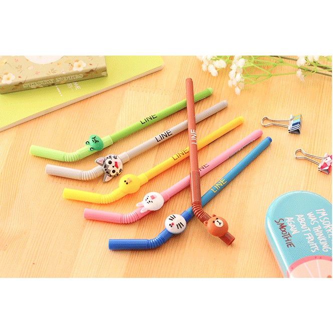 

SALE!!! TERLARIS!!! Pulpen Gel Sedotan LINE, Kucing Chi, Doraemon 0,38mm UNIK