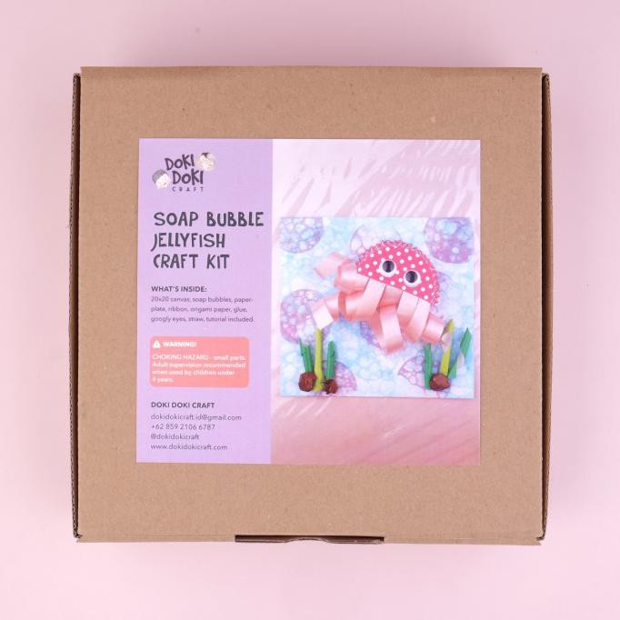 

Soap Bubble Jellyfish Craft Kit - DIY Painting Mix Media Canvas Doki