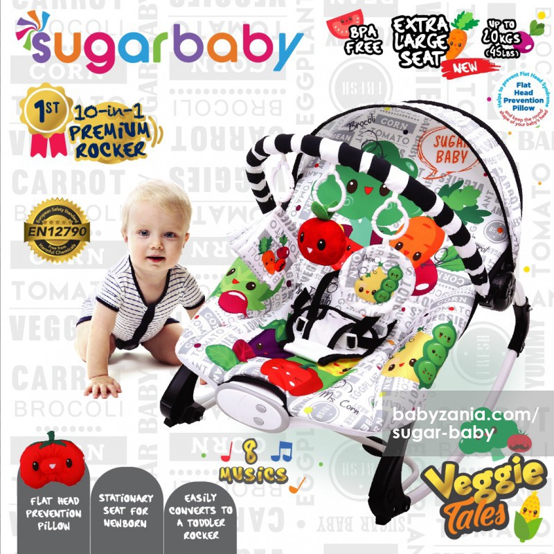 GOJEK / GRAB TERLENGKAP TERMURAH BOUNCER SUGAR BABY / KURSI GOYANG MANUAL BAYI Bouncher SUGARBABY Rocking XL 10 in 1 / 3 STAGES Sugar Baby Bouncher Rocker Premium