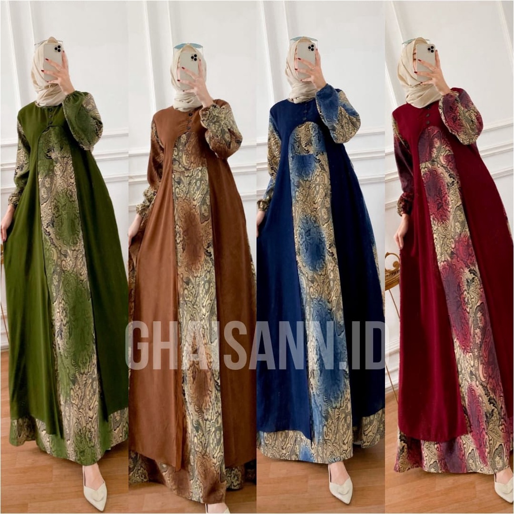 NEWWW KILLA DRESS MAXY GAMIS MUSLIMAH SET OUTER BELLA VISTA MIX CERUTY ORI BY NABTIK