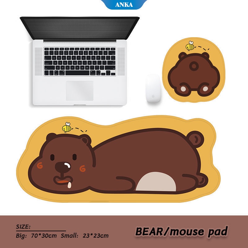 Mouse pad kartun lucu yang menebal dapat dicuci dan game/kantor antifouling