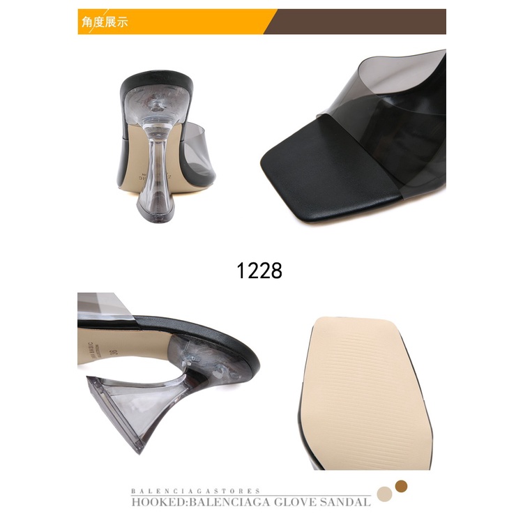 ZR  VINYL HIGH HEEL SANDALS #1228