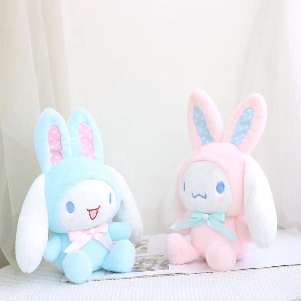 Boneka Cinnamoroll Kostum Bunny telinga panjang  bahan plush