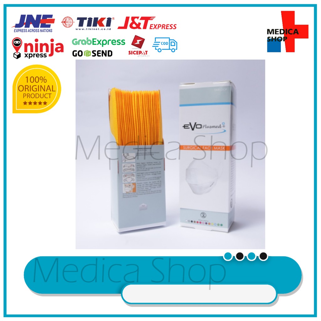 Evo Plusmed Masker 4d Medis Warna Kuning - 1 BOX