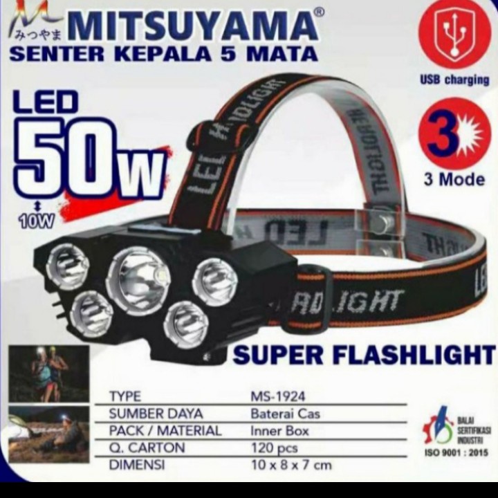 Senter Kepala Mitsuyama MS - 1924 / Senter Kepala 5 Led Mitsuyama