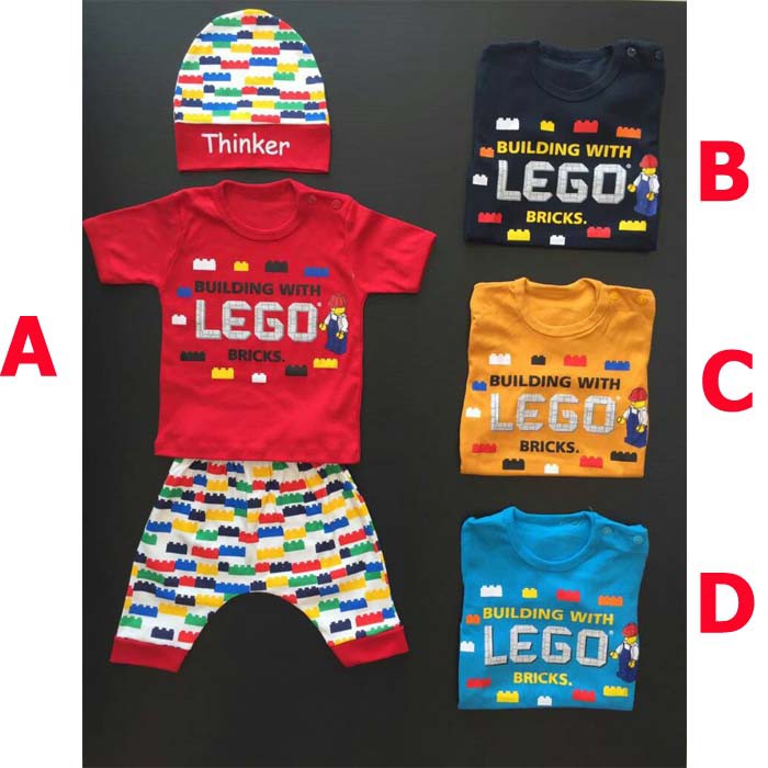 Baju Bayi Laki Laki Setelan Topi Lucu - Lego Baby