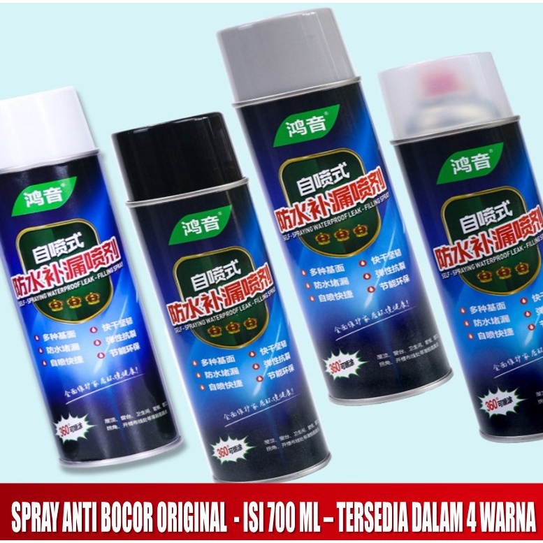 Spray Anti Bocor Tahan Air Waterproof Original 700 ml - Hitam 700ml