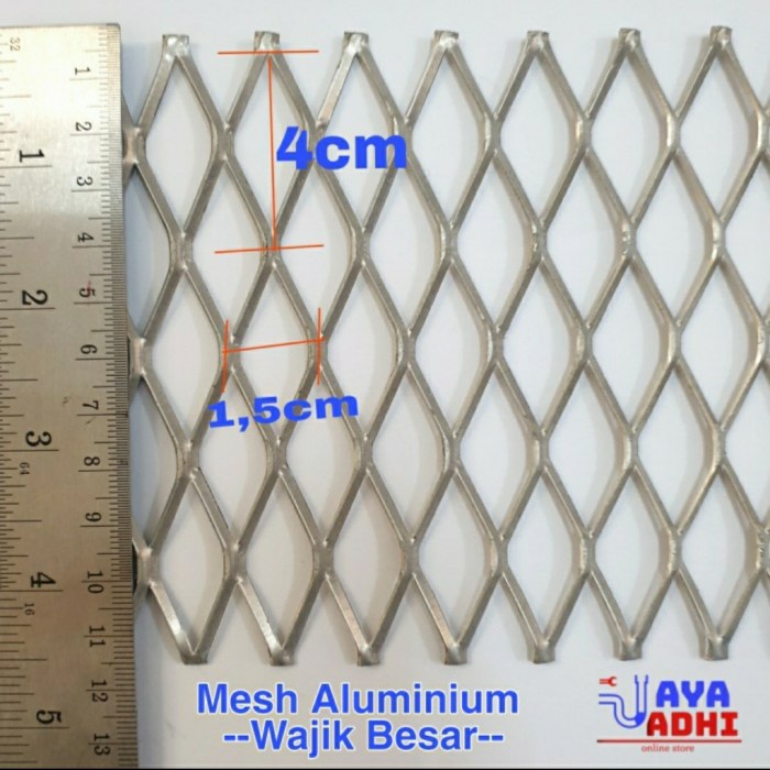 Kawat / Mesh Almunium Wajik Besar - Pagar / Jendela / Kandang 052