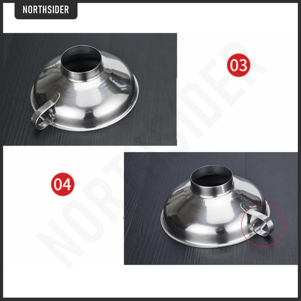 CORONG STAINLESS D13cm | FUNNEL SELAI - BIJI KOPI - SNACK - KACANG