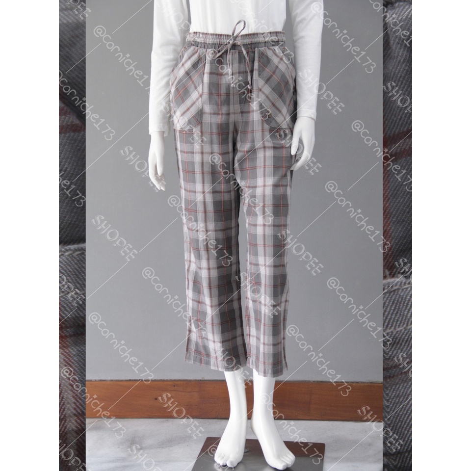 Corniche Macy Pants Kotak Grey - TP90323