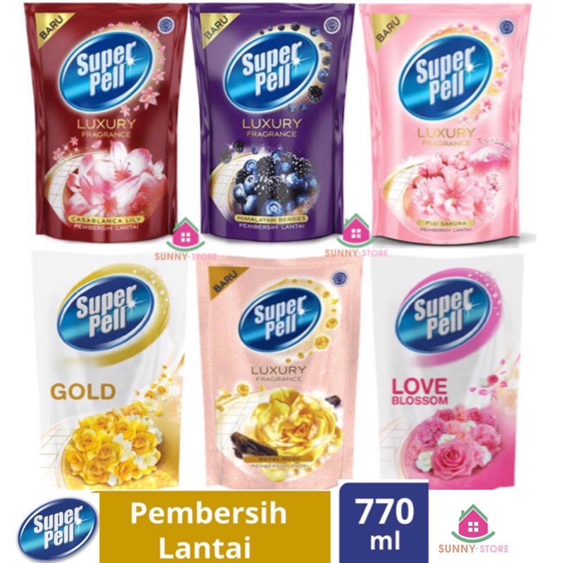SUPER PELL PEMBERSIH LANTAI 770 ML SUPER PEL SUPERPEL LUXURY FRAGRANCE CASABLANCA LILY HIMALAYAM BER