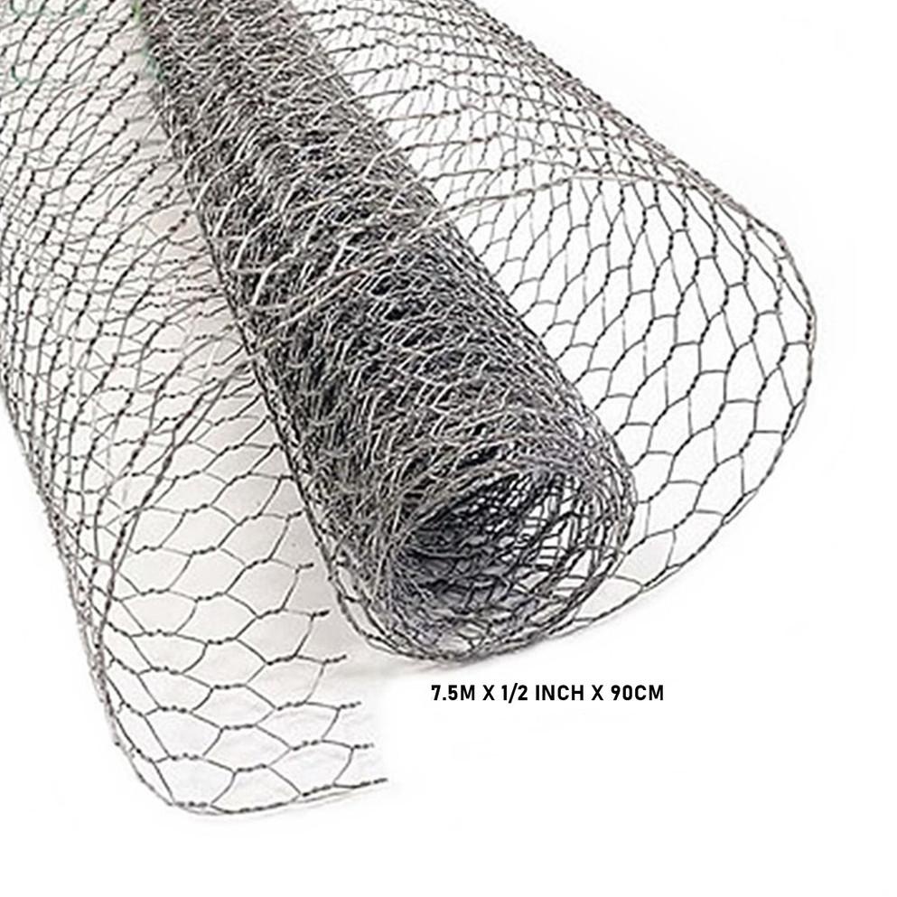 [PRODUK BJQUL] KAWAT AYAM ROLL ROLLAN / CHICKEN WIRE MESH / KAWAT GALVANIZED PANJANG 7.5M MAB