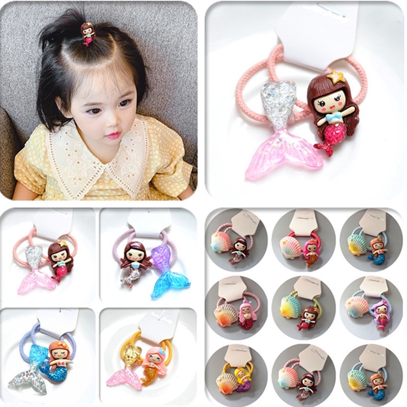 Ikat Rambut anak Mermaid perempuan frozen elsa disney mermaid