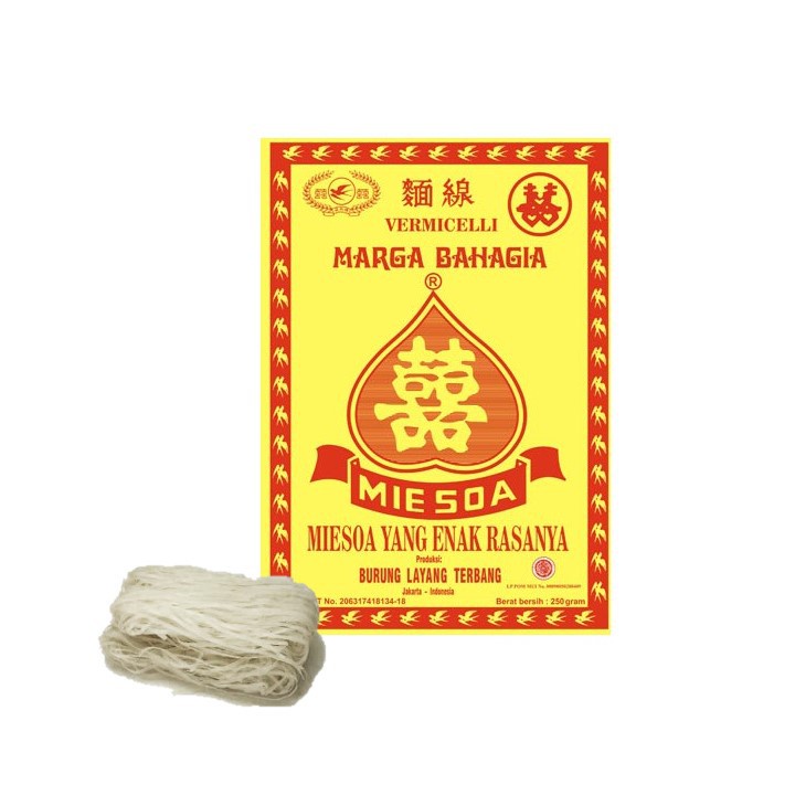 

Miesoa Marga Bahagia 250gr (HALAL) Burung Layang Terbang Mie MPASI SiKecil 8bln+