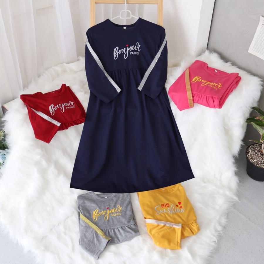 Baju Gamis Bordir Anak Perempuan PARIS