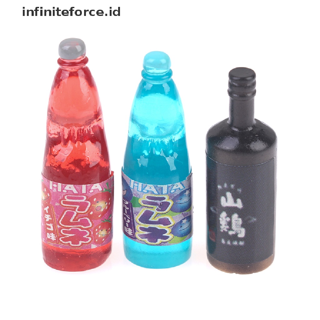 Infiniteforce.id 20pcs / Set Mainan Miniatur Botol Minuman Skala 1: 12 1: 6 Untuk Aksesoris Rumah Boneka