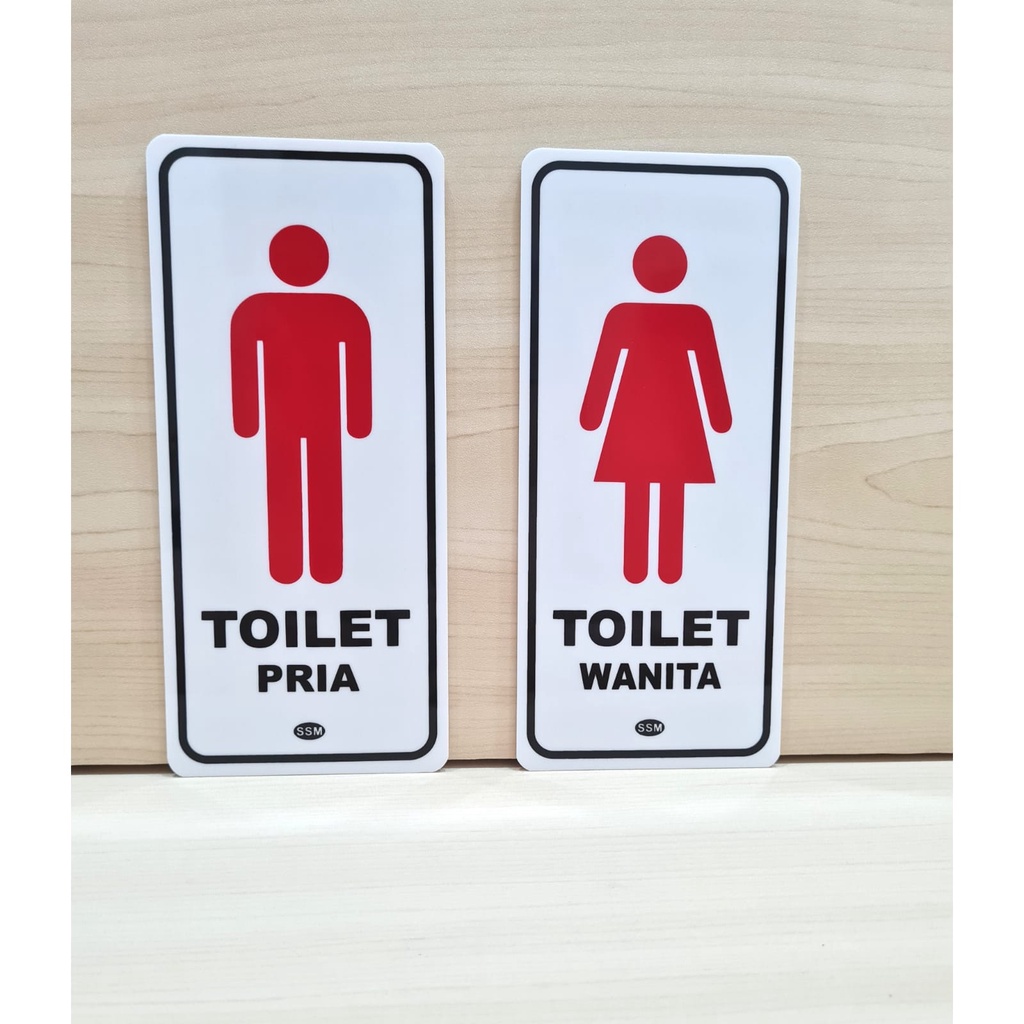 

HJK Sign Label Akrilik MEDIUM TOILET PRIA WANITA 2 PCS