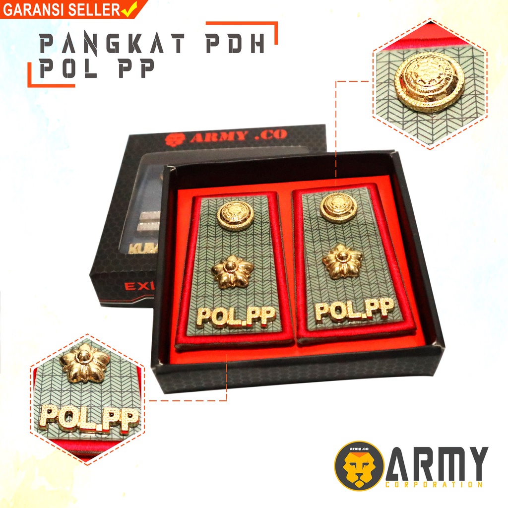 pangkat satpol pp 3D akrilik