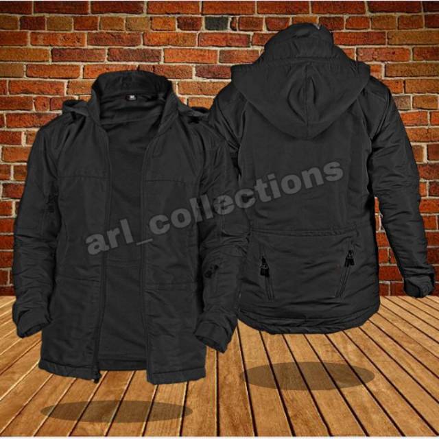 Jaket TAD ARMY TACTICAL TASLAN WATERPROOF/jaket hitam pria wanita dewasa airsoft outdoor