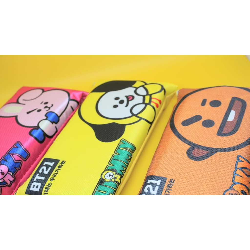 KOTAK PENSIL BT21 KANVAS TEMPAT PENSIL IMPORT LUCU PENSIL BOX BANGTANBOYS BISA GROSIR TERMURAH