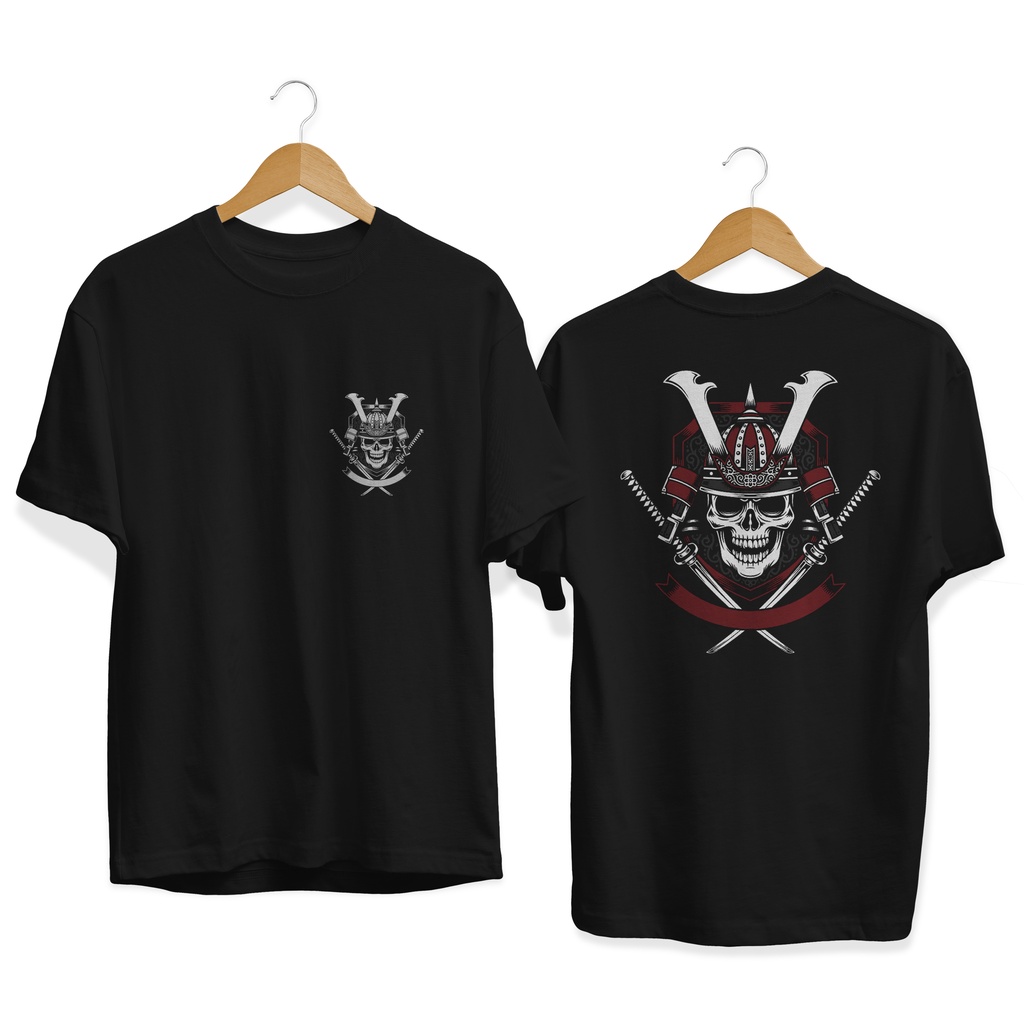 BAJU KAOS RONIN SKULL / BAJU KAOS JAPAN / KAOS RONIN SAMURAI SABLON PLASTISOL