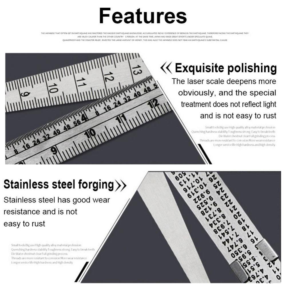 Solighter Feeler Gauge Set Alat Inspeksi Lubang Presisi Tinggi Stainless Steel Feeler Gauge