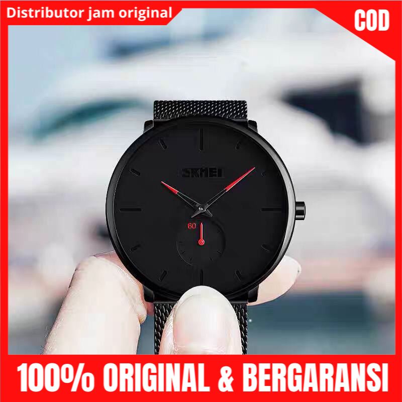 Jam Tangan Wanita Rantai Original 100% Anti Air SKMEI Analog Garansi Skimei 9185 Import