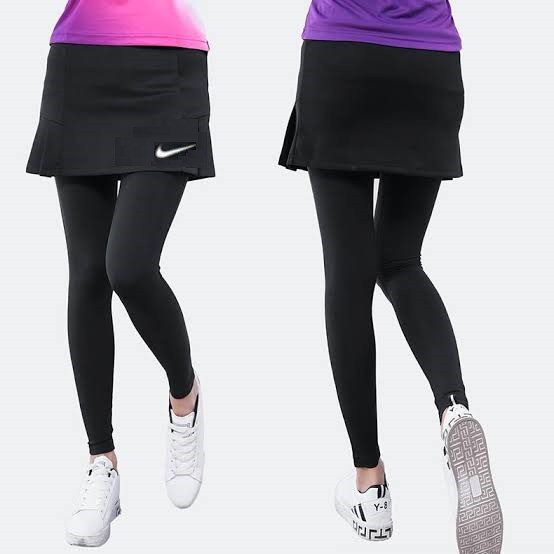 Rok Legging Rok Leging 2in1 Wanita  Zumba Lari Senam Sepedah Badminton Gym Fitness Voli