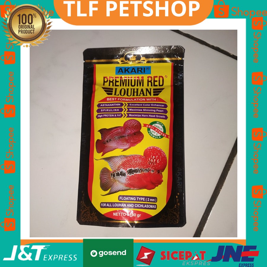 

PELET AKARI PREMIUM RED LOUHAN LOHAN 100 GRAM PAKAN MAKANAN IKAN LOHAN ORIGINAL (REKOMENDASI SHOPEE)