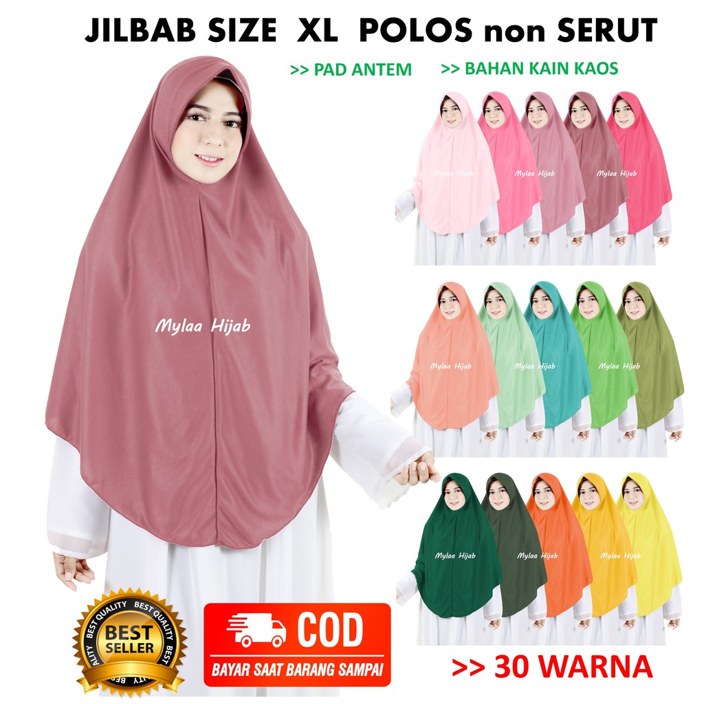 JILBAB INSTAN BERGO kerudung hijab size XL bahan kaos anak ...