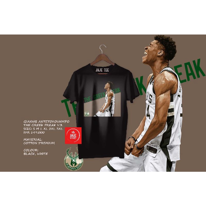 KAOS BASKET NBA GIANNIS ANTETOKOUNMPO V3 MILWAUKEE BUCKS JAJE TEE