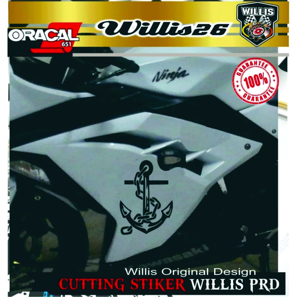 Grosir decal cutting stiker ninja 250 fi Jangkar o2
