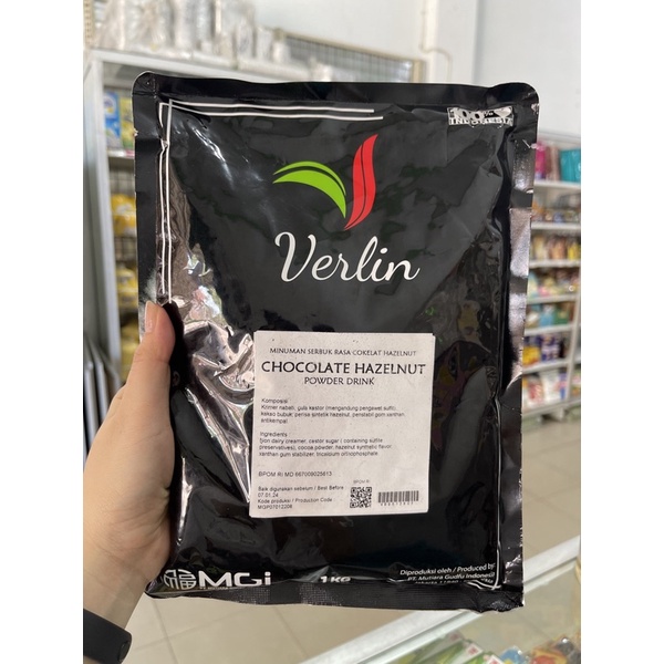 VERLIN powder drink 1KG / minuman serbuk rasa / bubuk minuman / chocolate hazelnut / dark chocolate / vanilla / thai tea / tiramisu / strawberry / mango / bubble gum / salted caramel